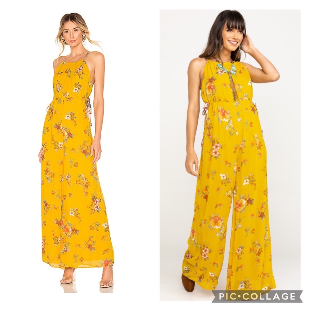 Free People “Georgia” Floral Wide Leg Jumpsuit - Picture 2 of 5